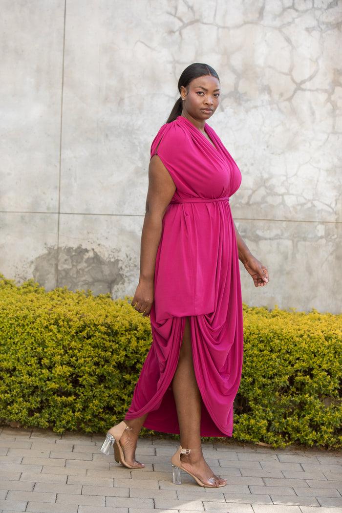 Erre The Multiway Myri Dress Fuchsia Pink