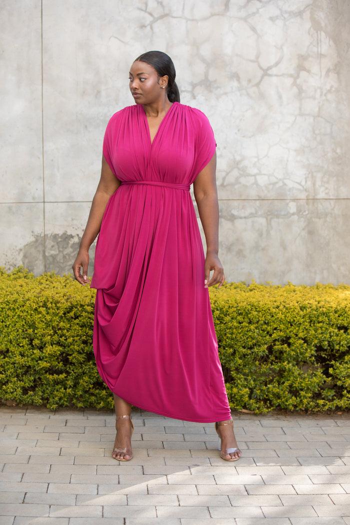 erre The Multiway Myri Dress Fuchsia Pink