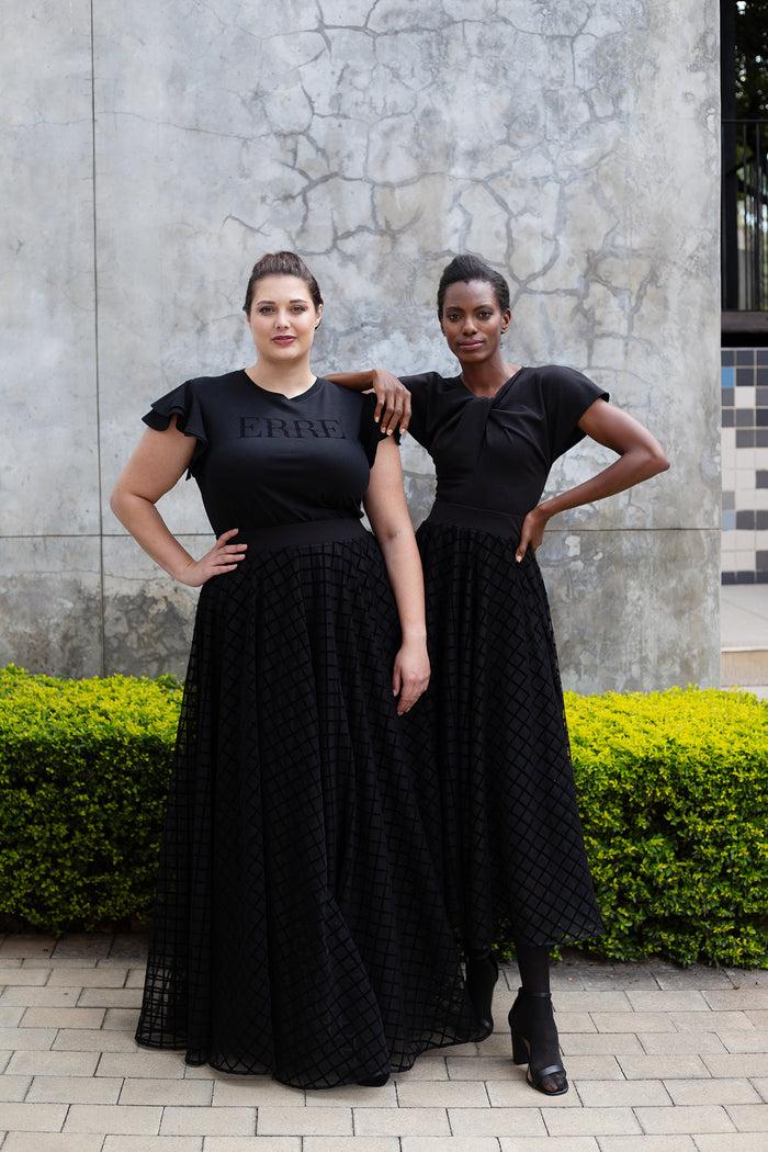 Erre The Network Maxi Skirt - Black