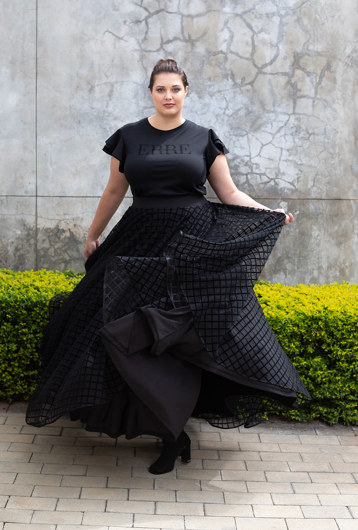 erre The Network Maxi Skirt - Black