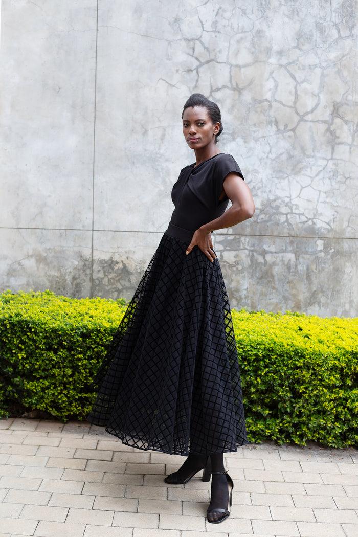 Erre The Network Midi Skirt - Black