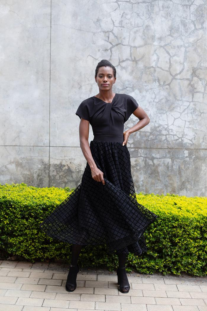 Erre The Network Midi Skirt - Black