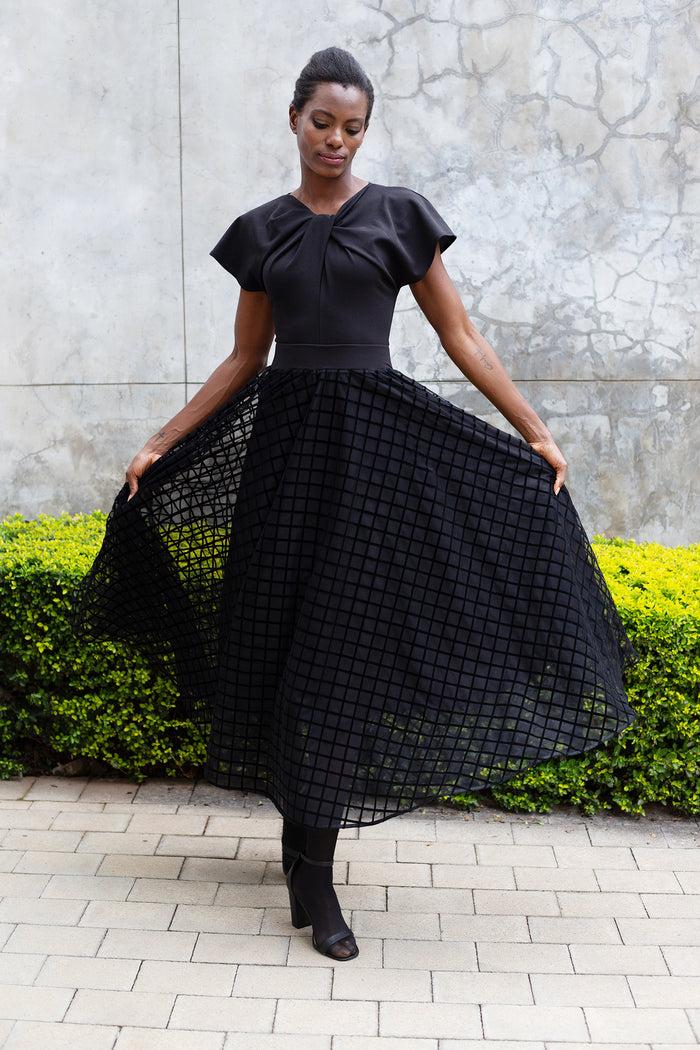 Erre The Network Midi Skirt - Black