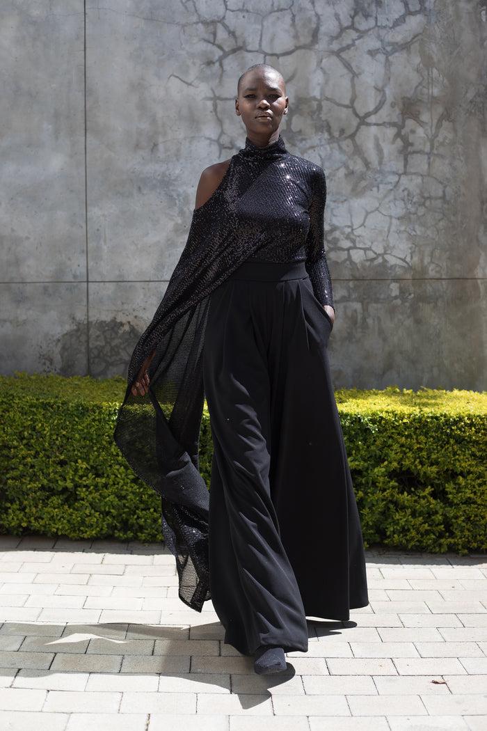 Erre The PACESETTER Sequin Top Black