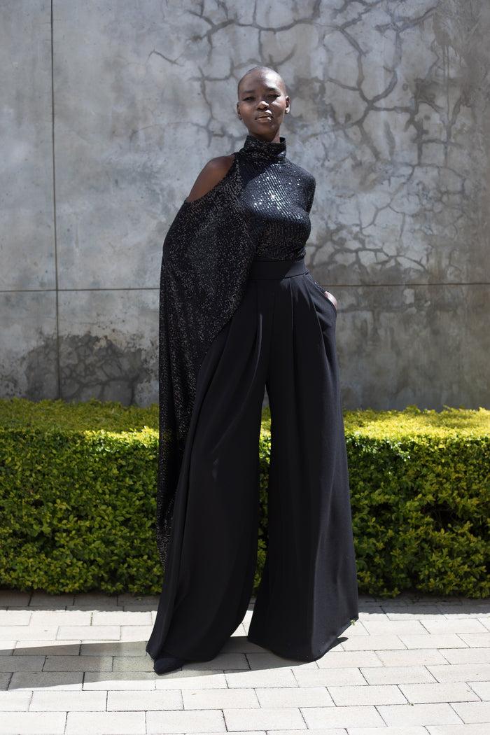 Erre The PACESETTER Sequin Top Black