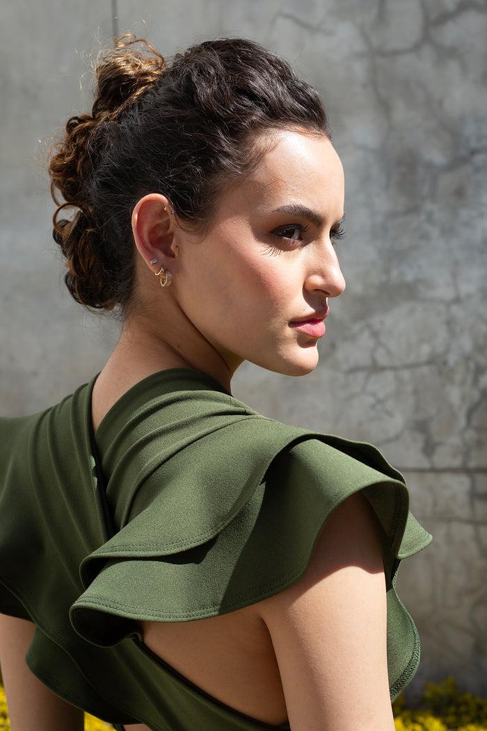 Erre The Riparian Maxi Dress - Olive