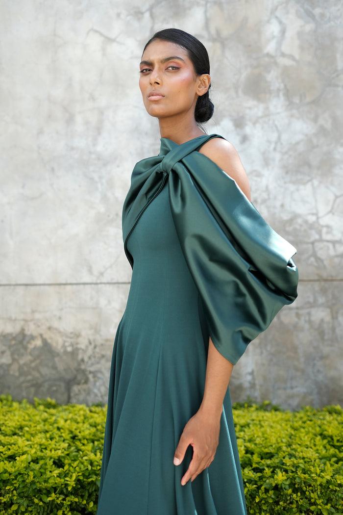 erre The Spillway Evening Dress - Emerald Green