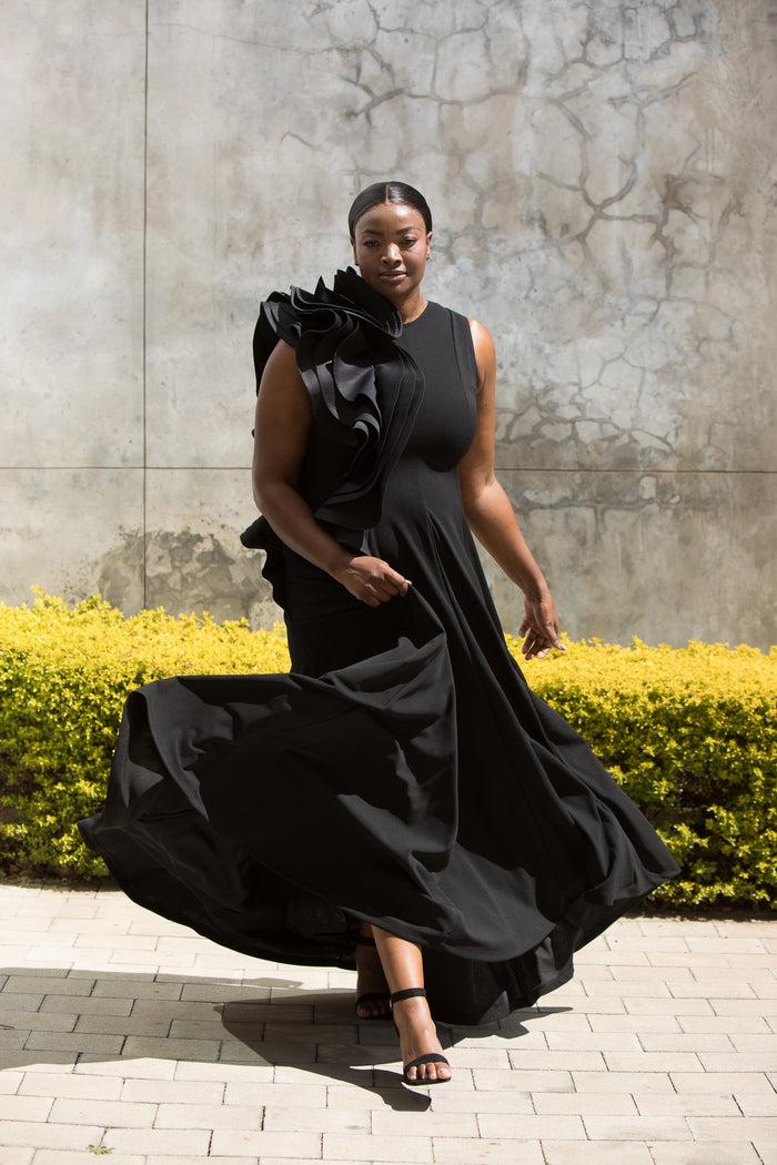 Erre The Spiral Evening Dress Fit & Flare