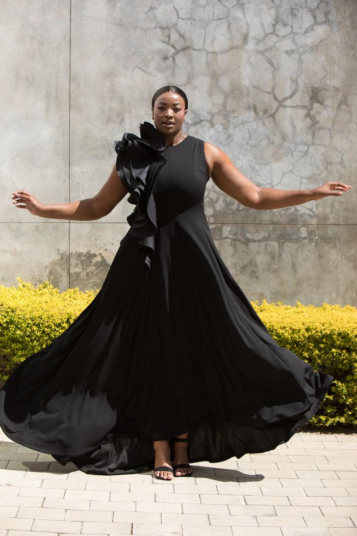 Erre The Spiral Evening Dress Fit & Flare