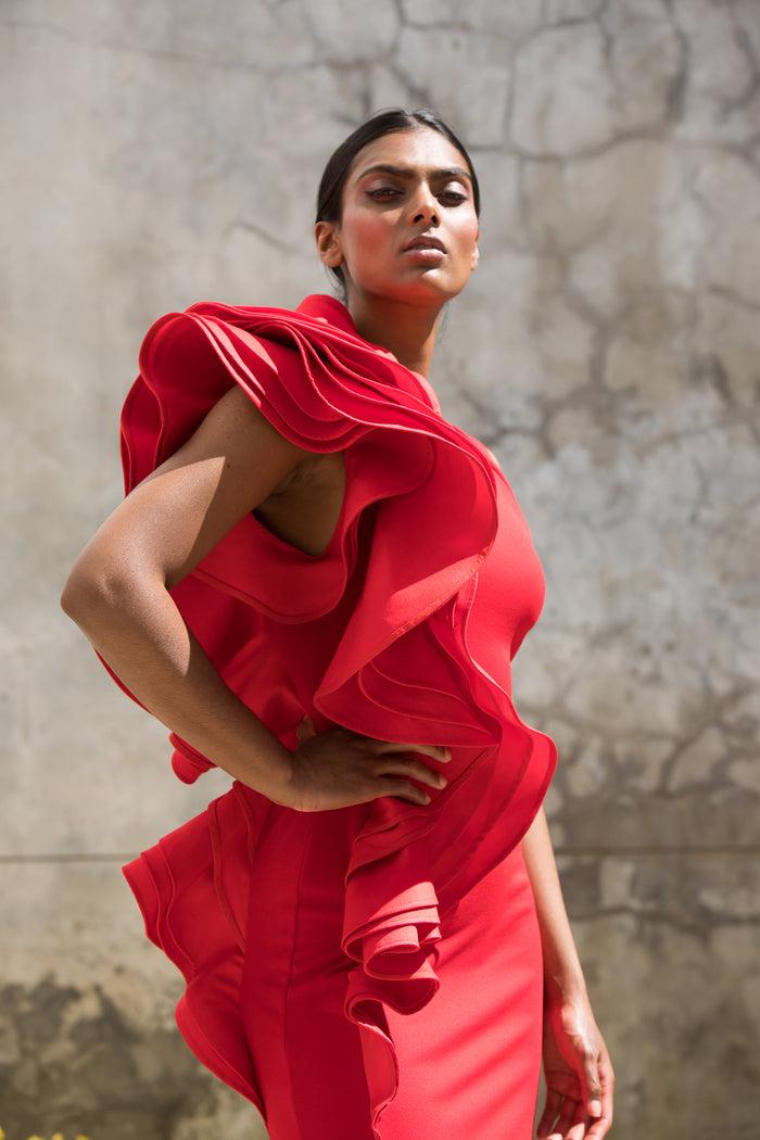 erre The Spiral Evening Dress