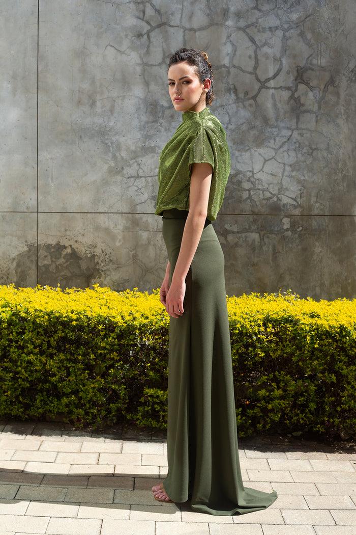 erre The Stream Floor Length Skirt