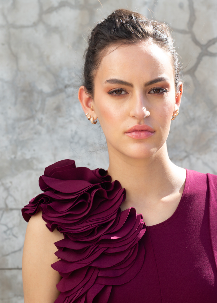 Erre The Torrent Dress - Wine