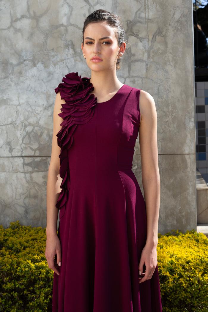 Erre The Torrent Dress - Wine