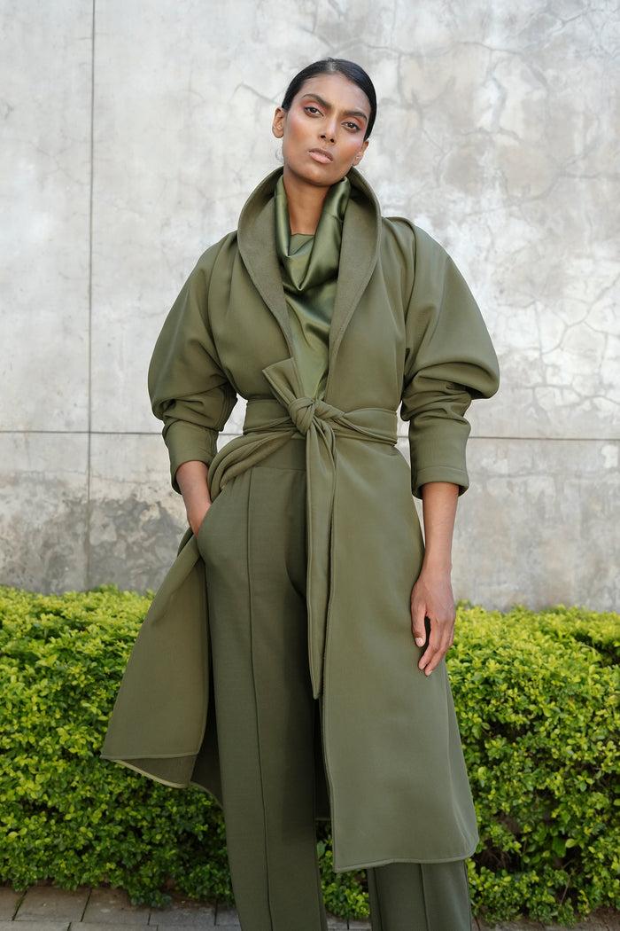 Erre The Torrential Coat - Olive