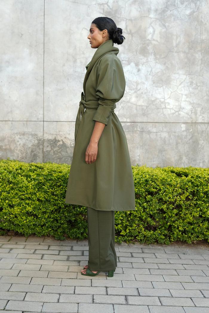 Erre The Torrential Coat - Olive