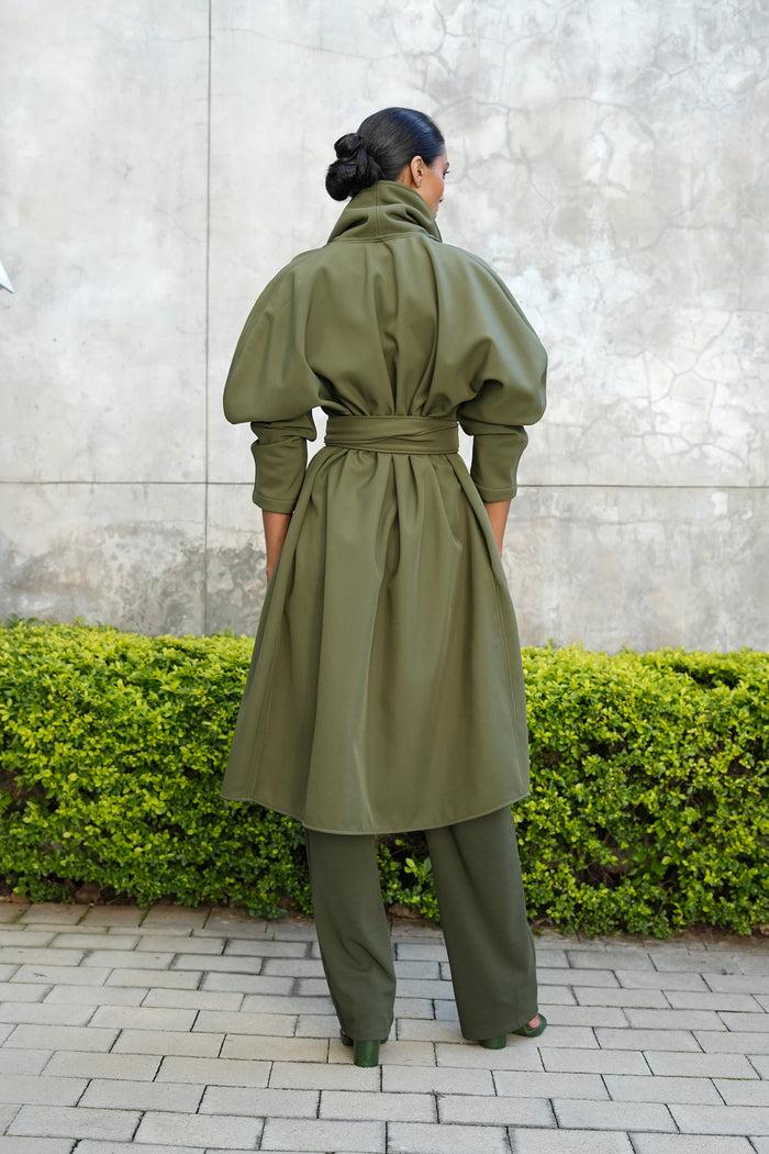 Erre The Torrential Coat - Olive