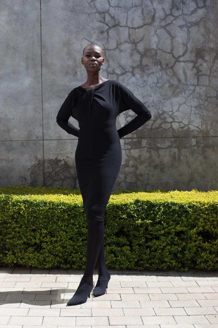 Erre The TWIST Pencil Dress - Black