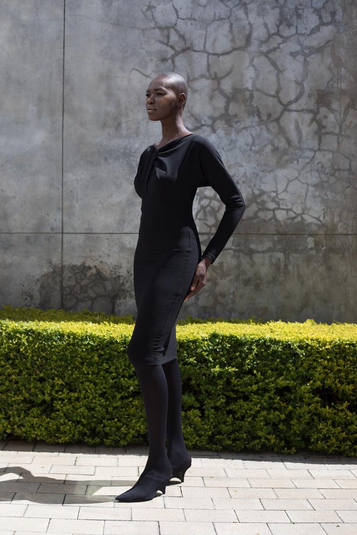 Erre The TWIST Pencil Dress - Black