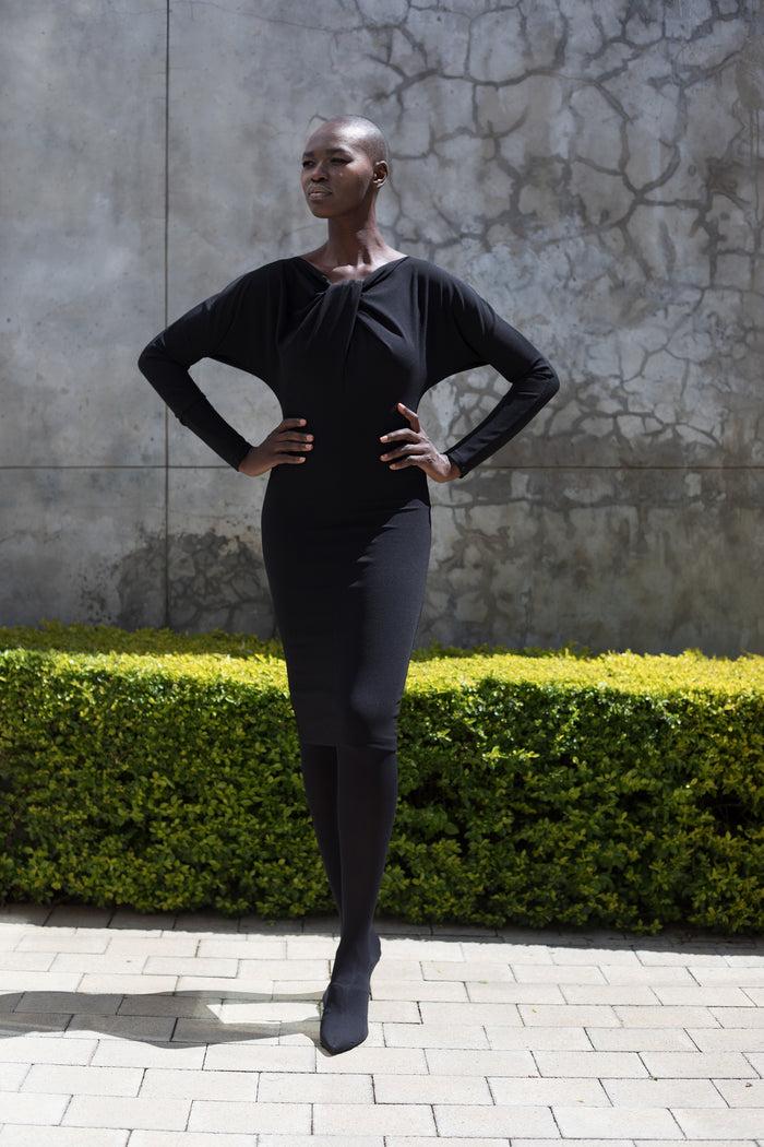 erre The TWIST Pencil Dress - Black