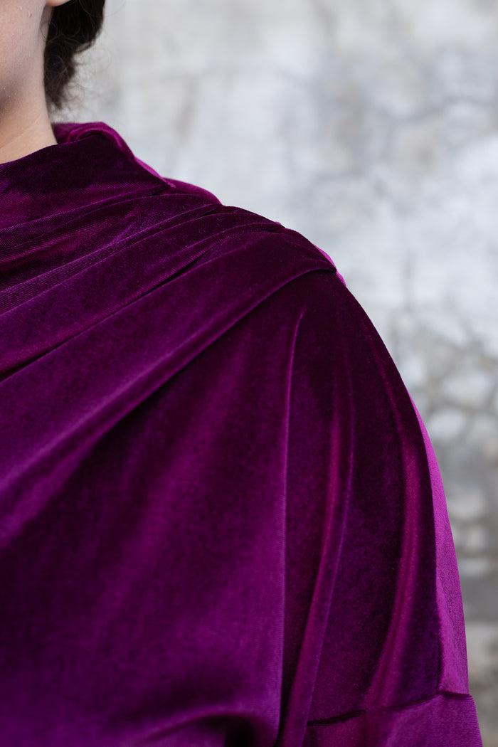 Erre The Velvet Drape Top - Grape