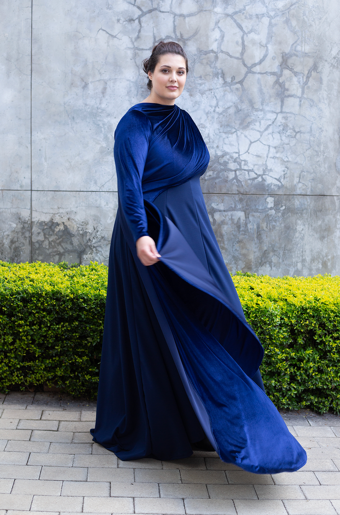 Erre The Velvet Empress Dress - Imperial Blue