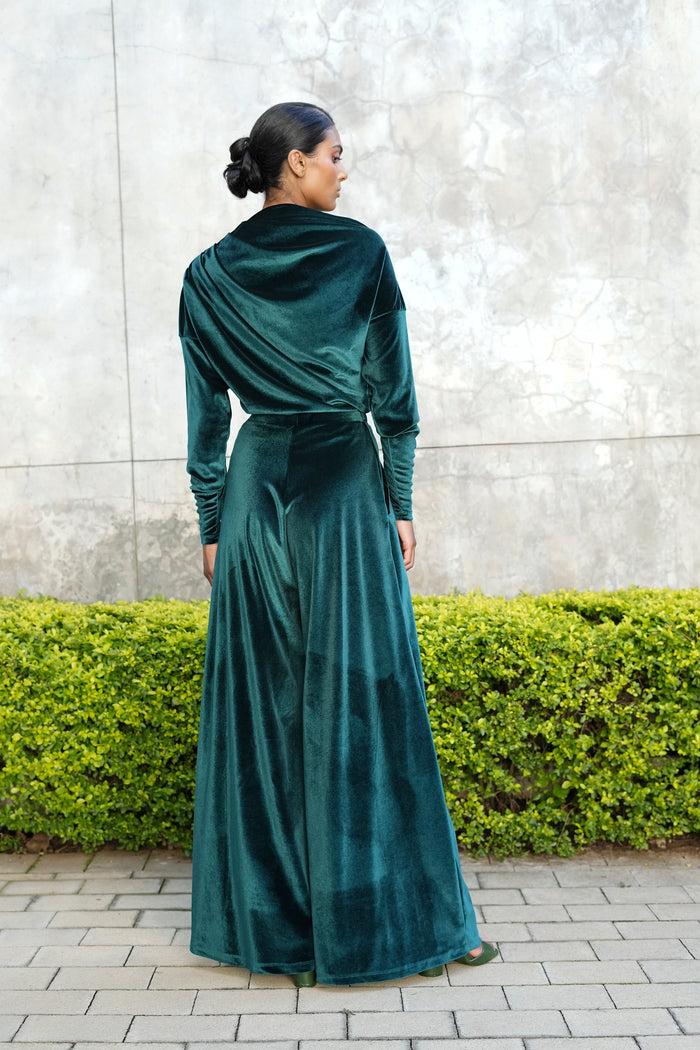 Erre The Velveteen Flow Top - Emerald Green