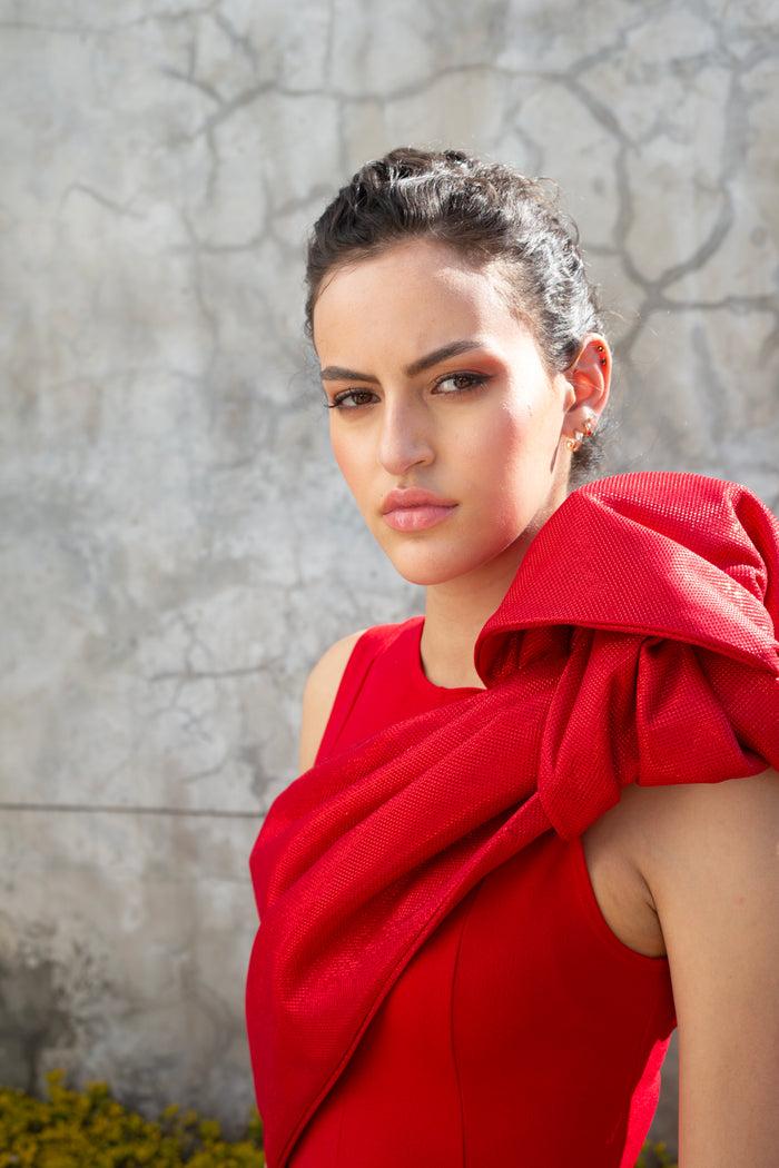 Erre The Vortex Dress - Red