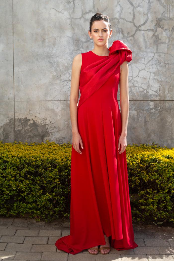 Erre The Vortex Dress - Red