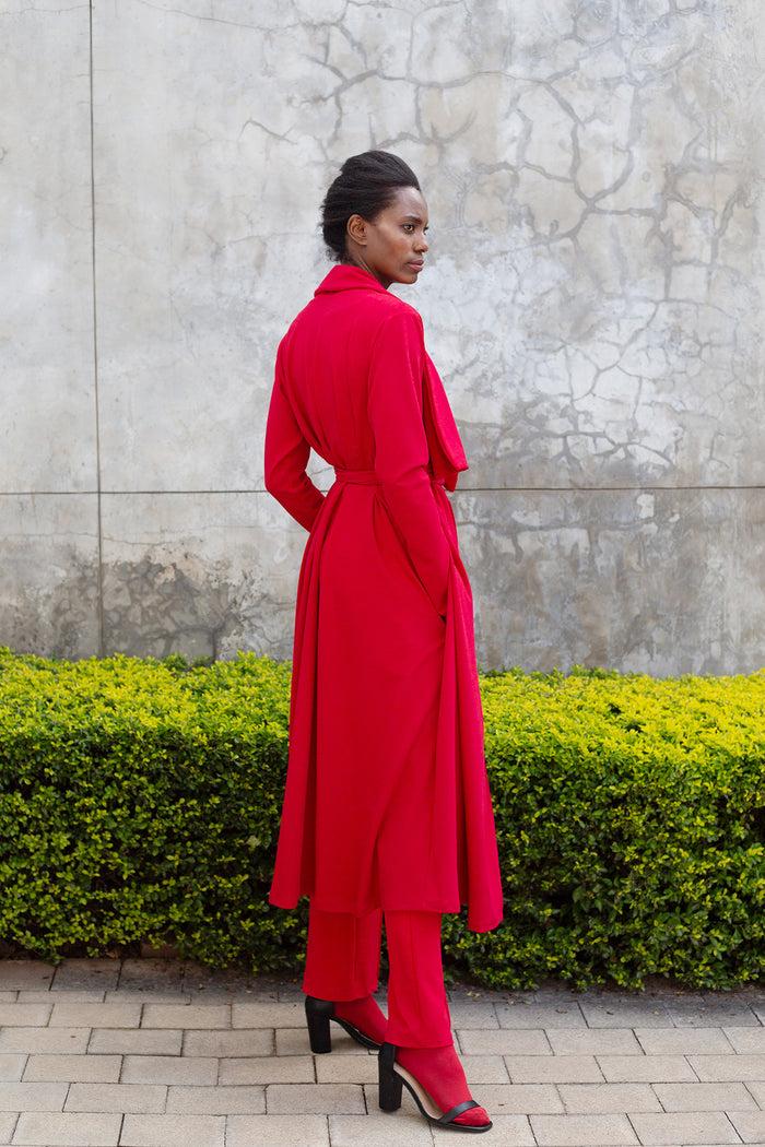 Erre The WATERFALL Coat - Red