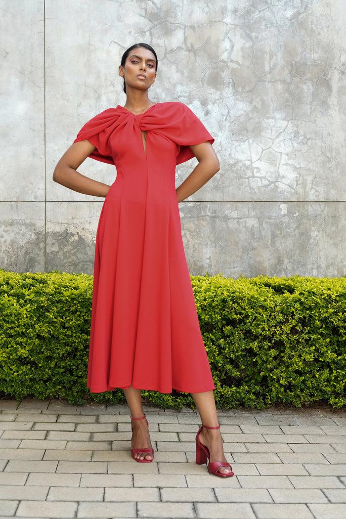 Erre The Whirlwind Flare Dress - Red