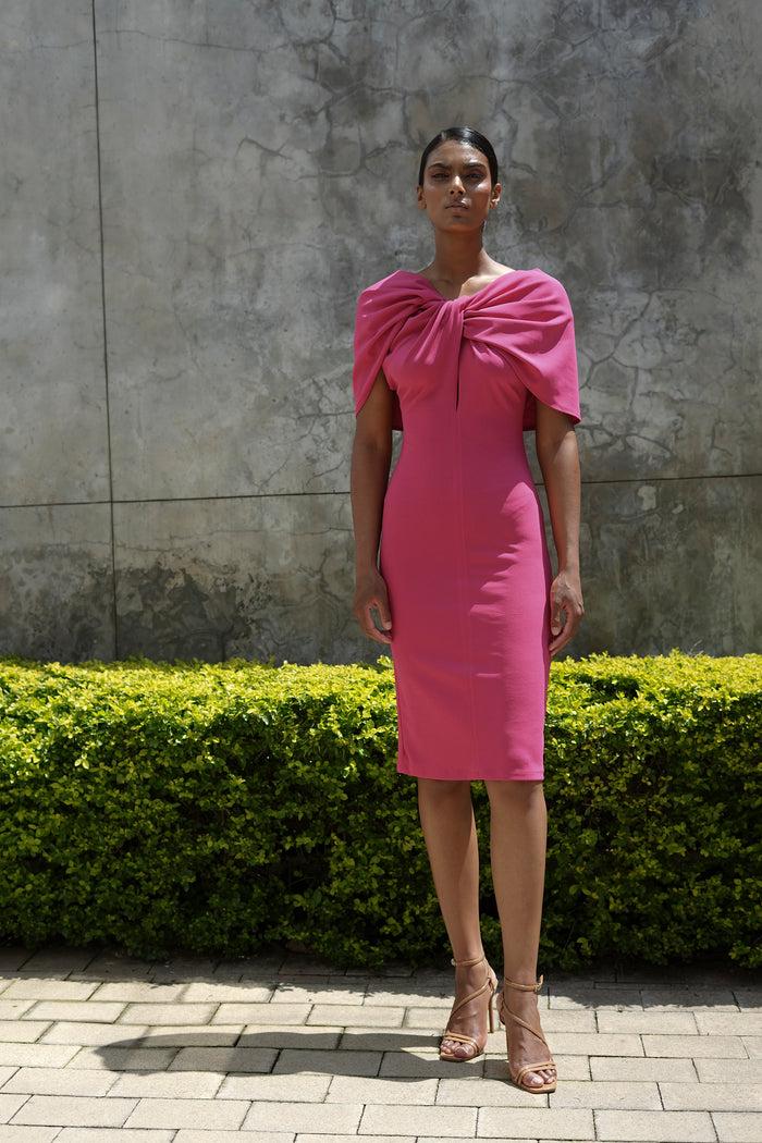 Erre The Whirlwind Pencil Dress - Hot Pink