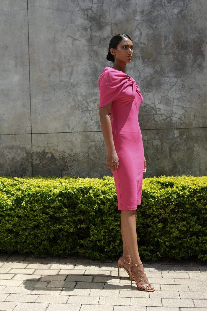 Erre The Whirlwind Pencil Dress - Hot Pink