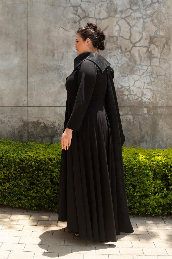 Erre The Wing Evening Dress - Black