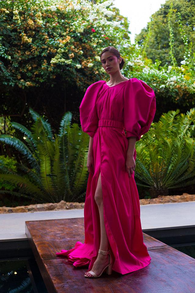 erre Winter 2022 - Look 2 Bougainvillea Coat Dress