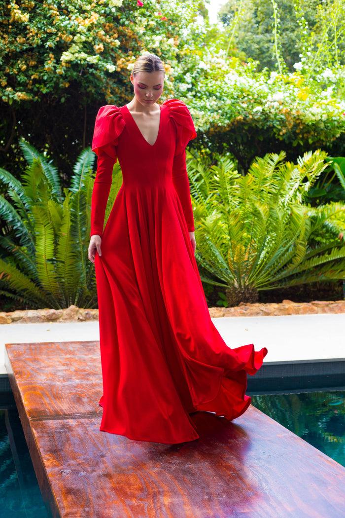 Erre Winter 2022 - Look 3 Tulip Sleeve Evening Dress