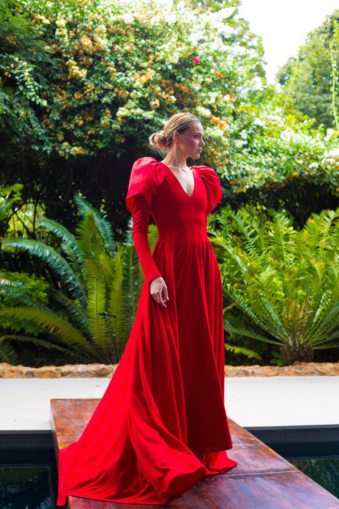 Erre Winter 2022 - Look 3 Tulip Sleeve Evening Dress
