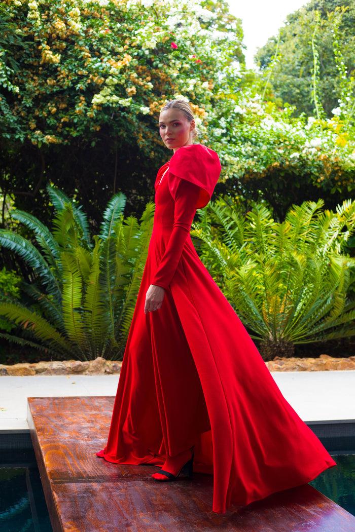 erre Winter 2022 - Look 3 Tulip Sleeve Evening Dress