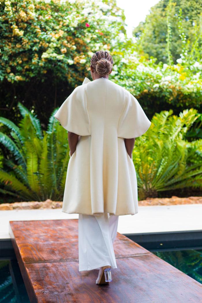 Erre Winter 2022 - Look 6 Wool Cape Sleeve Coat