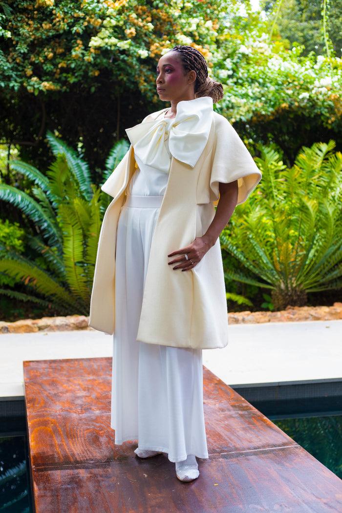 erre Winter 2022 - Look 6 Wool Cape Sleeve Coat