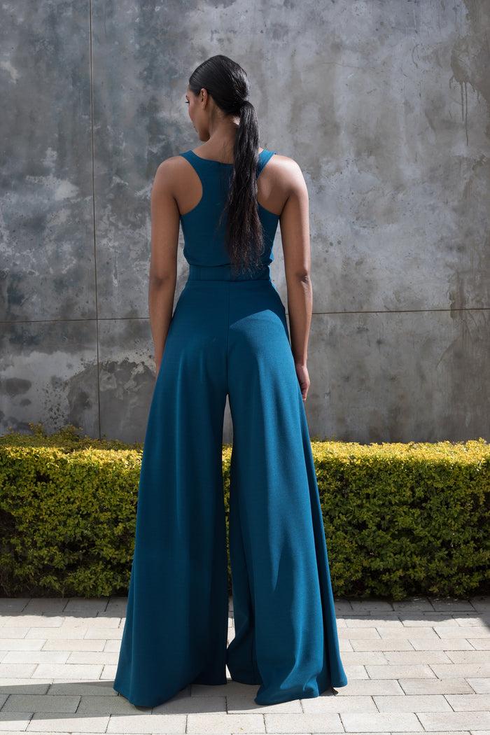 Erre Spring 2022 - Moroccan Blue Stroll Wide Leg Pants