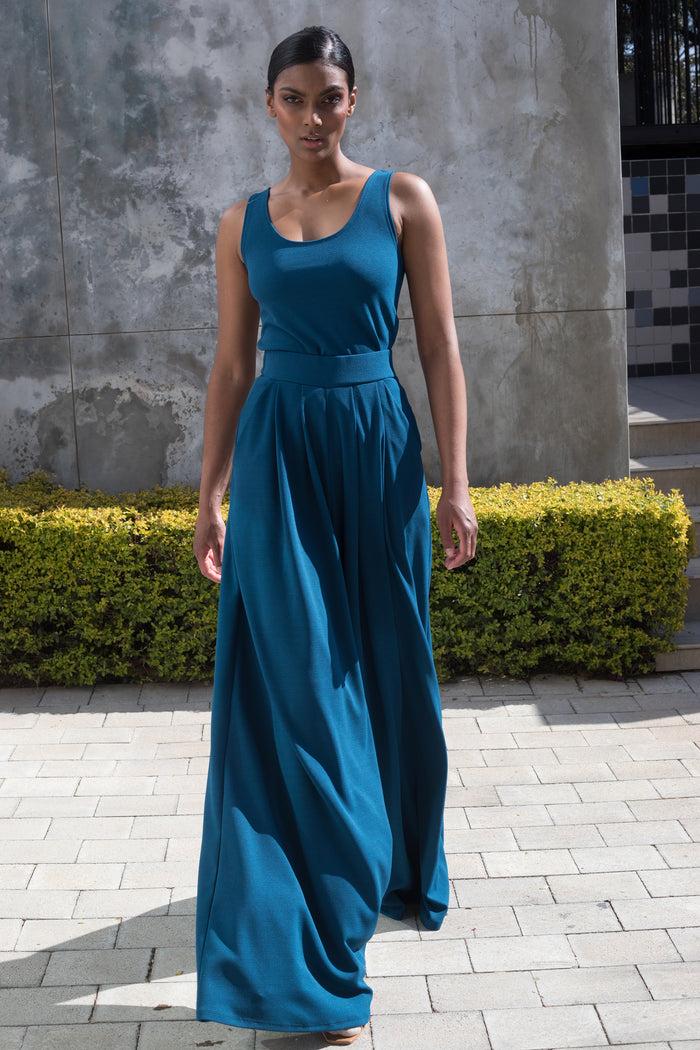 Erre Spring 2022 - Moroccan Blue Stroll Wide Leg Pants