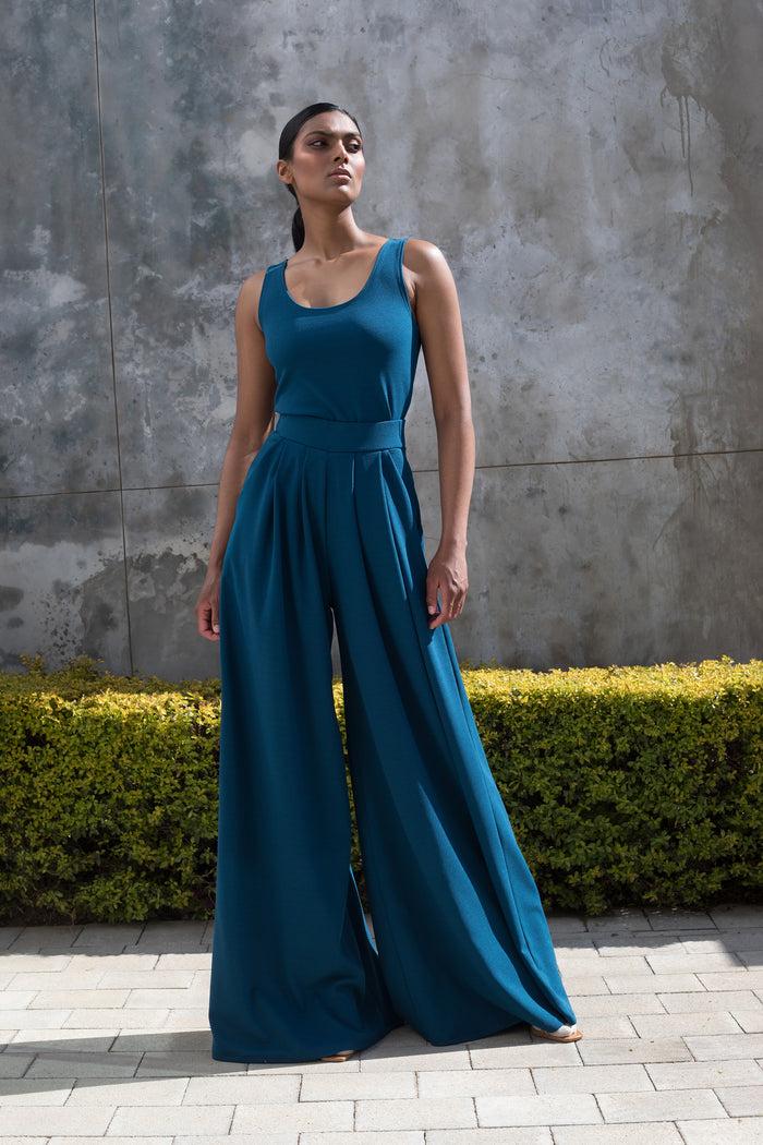 erre Spring 2022 - Moroccan Blue Stroll Wide Leg Pants