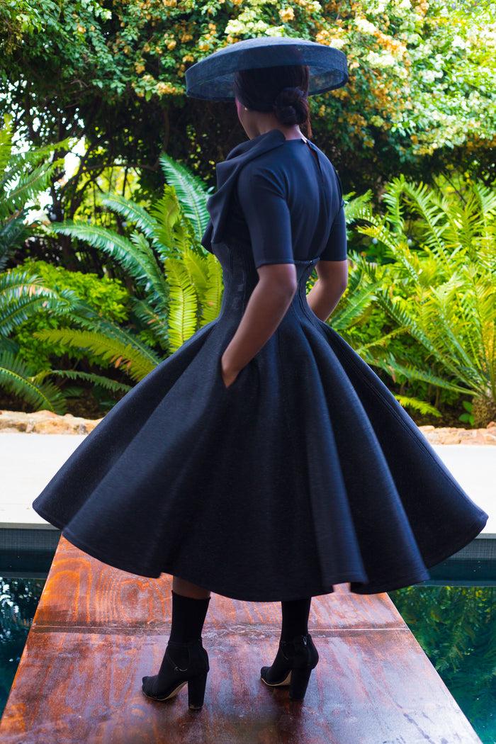 Erre Winter 2022 - Look 14 Yesterday Today & Tomorrow Bow Dress Set