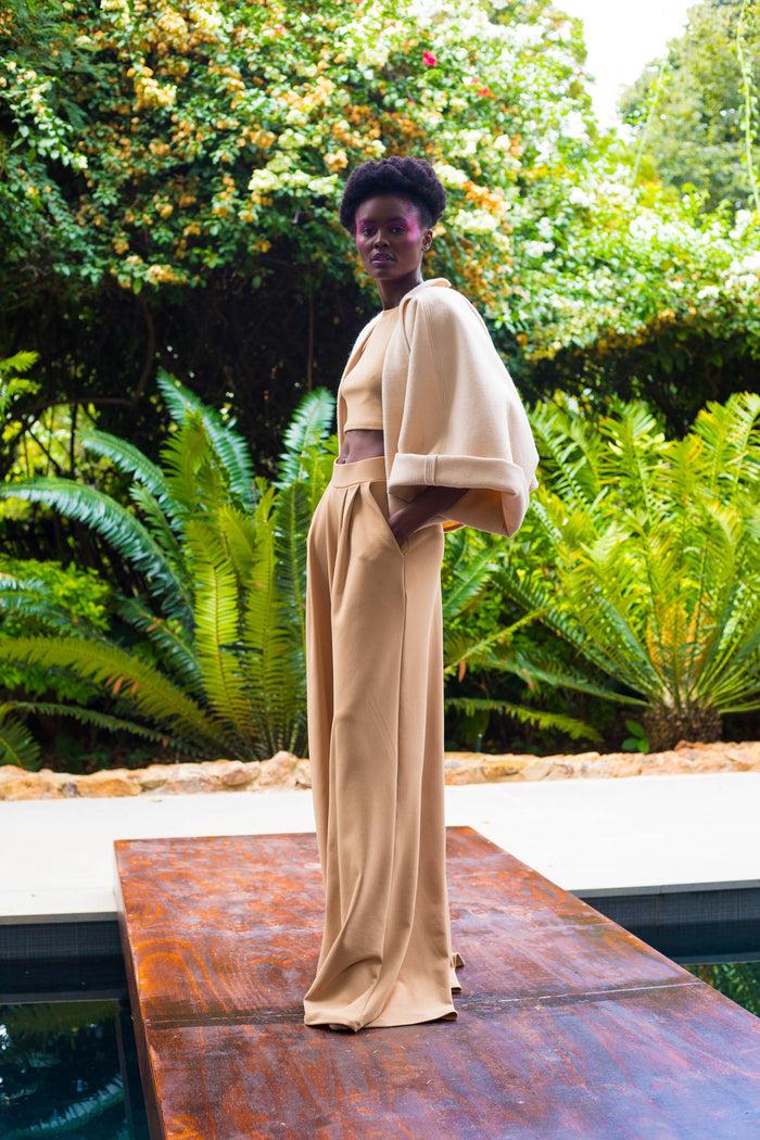 erre Winter 2022 - Look 7 Banksia Cropped Melton Jacket