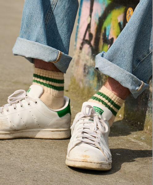 Escuyer Ankle Socks - Blue / Orange