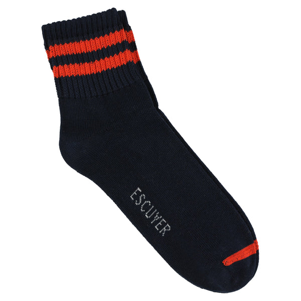 Escuyer Ankle Socks - Blue / Orange