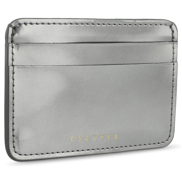 Escuyer Cardholder - Argent Métallisé