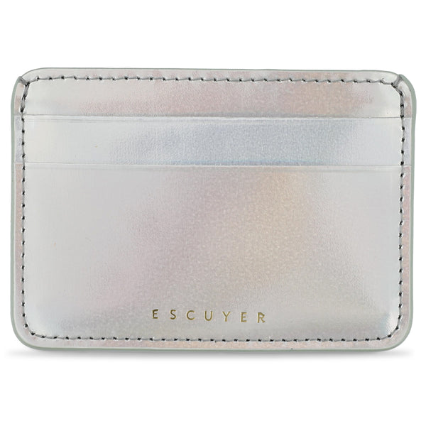 Escuyer Cardholder - Argent Métallisé Iridescent