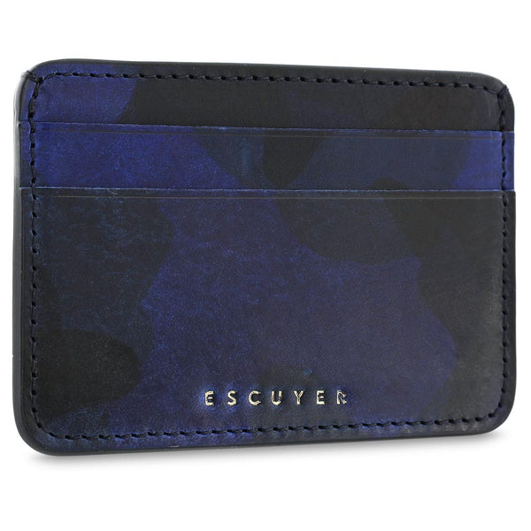 Escuyer Cardholder - Blue Camouflage