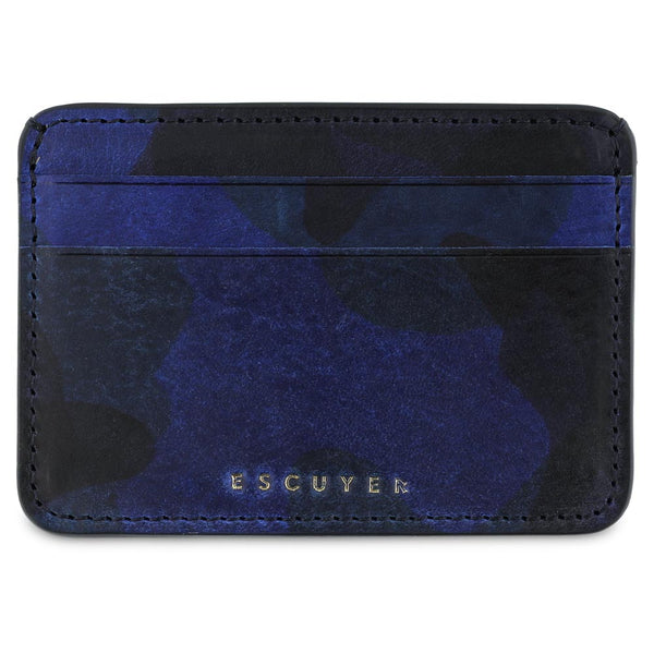 Escuyer Cardholder - Blue Camouflage